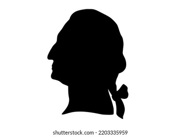 Illustration of, George Washington Silhouette