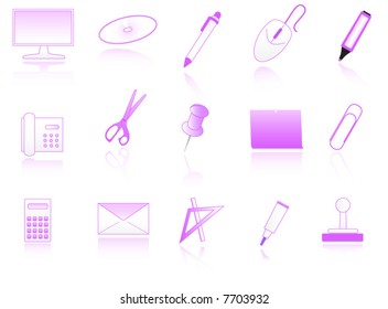 Illustration of office accessories