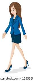 Illustration of an office lady