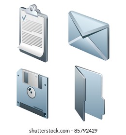 Illustration of Office objects set.