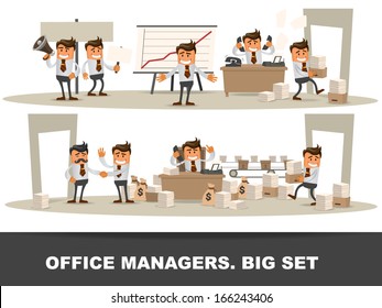 Illustration of office theme. Vector illustration