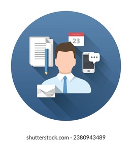 Ilustración de un trabajador de oficina