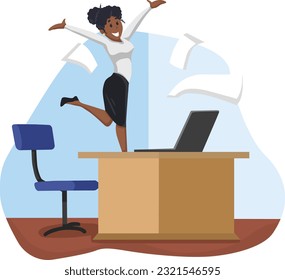 Illustration of office workers. employees. workspace.