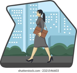 Illustration of office workers. employees. workspace.