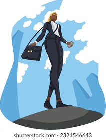 Illustration of office workers. employees. workspace.