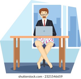 Illustration of office workers. employees. workspace.