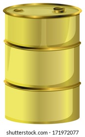 Illustration of an oil barrel on a white background