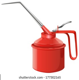 Illustration of an oil can on a white background
