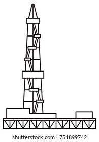 Illustration Of The Oil Derrick Icon