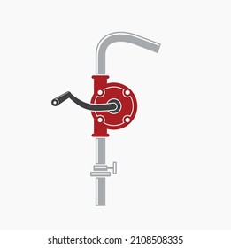 illustration of oil drum pump, oil barrel pump, vector art.