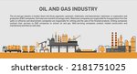 Illustration of oil and gas industry