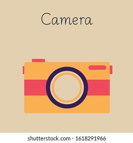 illustration of old analog camera