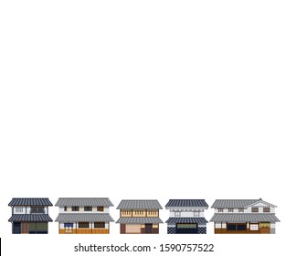 Illustration of an old building in Japan