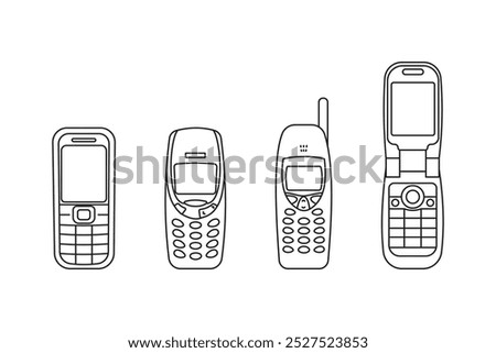 illustration of an old cell phone