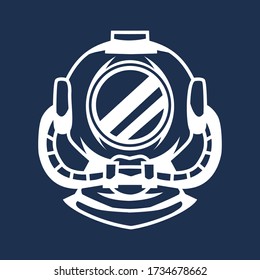 
illustration of an old diving helmet
