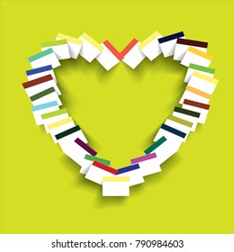 Illustration of Old Fashion Vector Photo Frames Template for your Presentation, Website or Blog. EPS 10. Happy Valentines Day card, typography, background with hearts