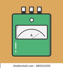 Ilustración del amperémetro de antaño 