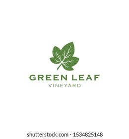 Illustration Old grunge leaf nature sign design logo concept template