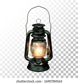 Illustration Old Lantern on Transparent