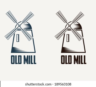 illustration old mill