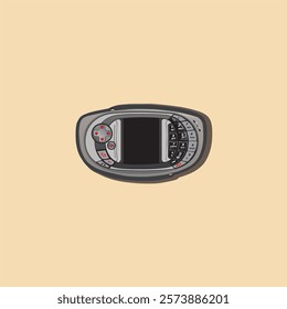 illustration of old mobile phone type N Gage 