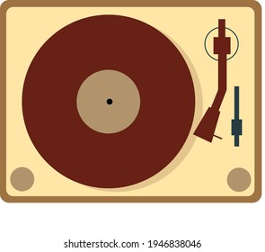illustration of an old music player