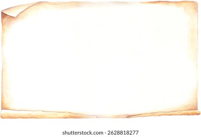 Illustration of old paper with curled corners