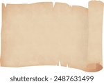 Illustration of old paper with curled edges