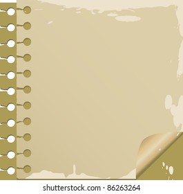 The illustration of a old paper sheet
