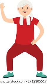 Ilustración de la actividad del antiguo pensionista. Personaje de dibujos animados de Vector.