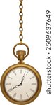 Illustration of an old pocket watch