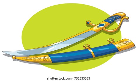 An illustration of an old saber