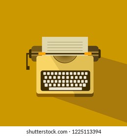 Illustration of a old style  type writer