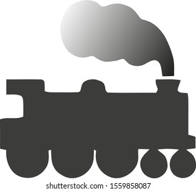 Illustration of old stylized locomotive. Vector illustration.