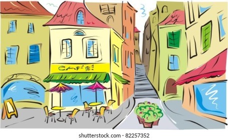 Illustration to the old town