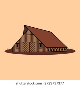 Illustration eines alten Lagergebäudes geeignet für Vektortapeten