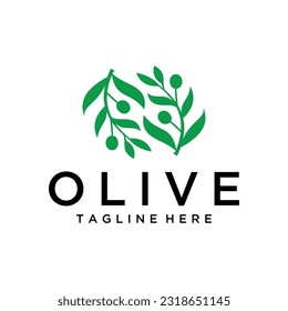 Illustration Olive branch logo design