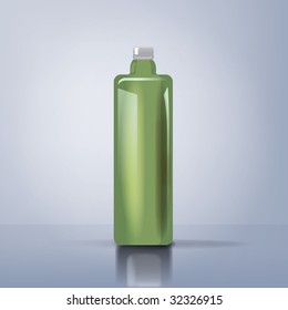 An illustration of an olive oil bottle with reflexions