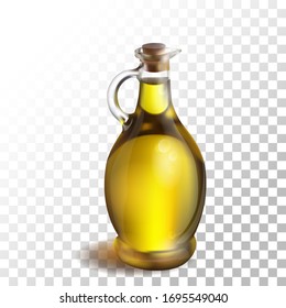 illustration olive oil on transparent background