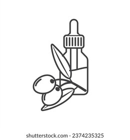 illustration of olive oil, vector art.