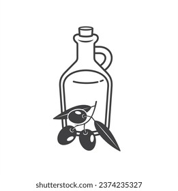 illustration of olive oil, vector art.