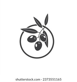 illustration of olive, olives contain antioxidants.