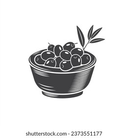 illustration of olive, olives contain antioxidants.