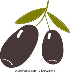 Illustration of olives. cool illustration. Illustration for menu, design, template.