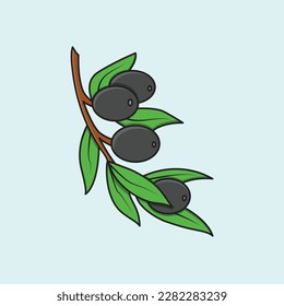 Illustration of Olives Vector Drawing