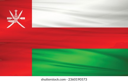 Illustration of Oman Flag and Editable Vector of Oman Country Flag