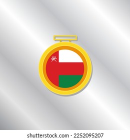 Illustration of Oman flag Template
