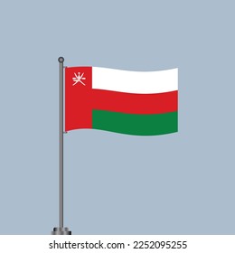 Illustration of Oman flag Template