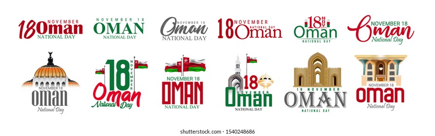 Illustration of Oman National Day Celebration, November 18th Sultanate of Oman . National Day, celebration republic,