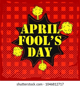 Illustration on 1st april fool's day theme. Vintage background. 
